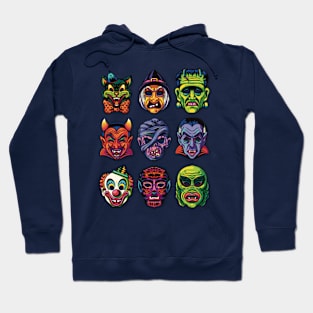 Retro Halloween Masks Hoodie